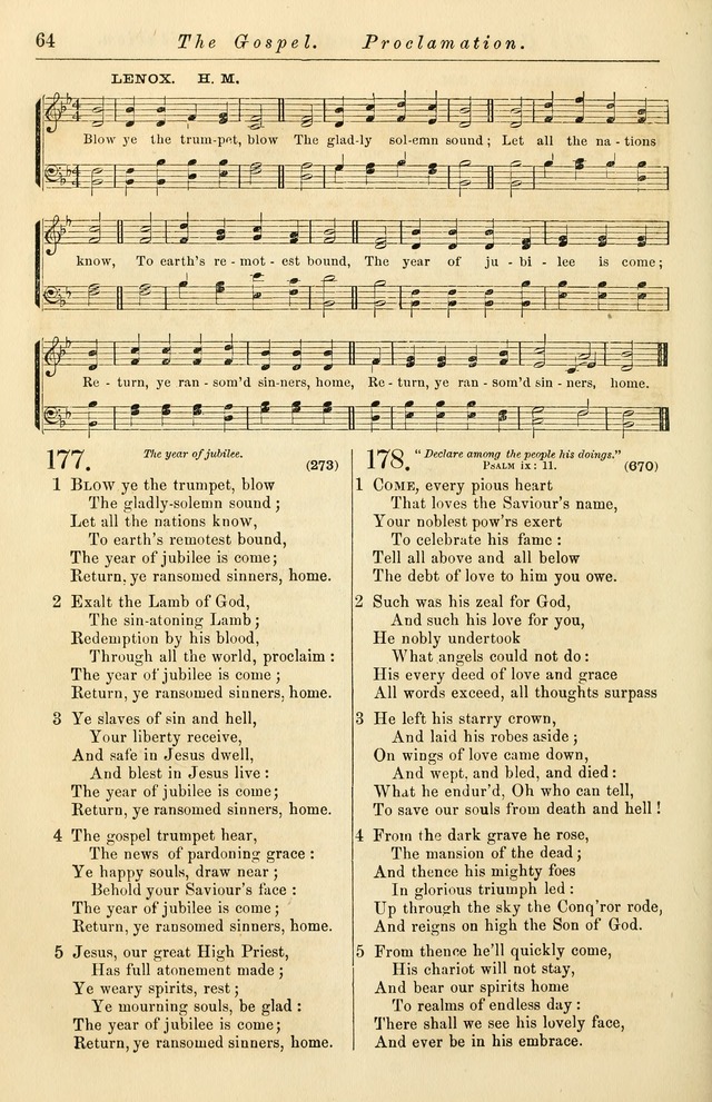 Christian Hymn and Tune Book, for use in Churches, and for Social and Family Devotions page 71