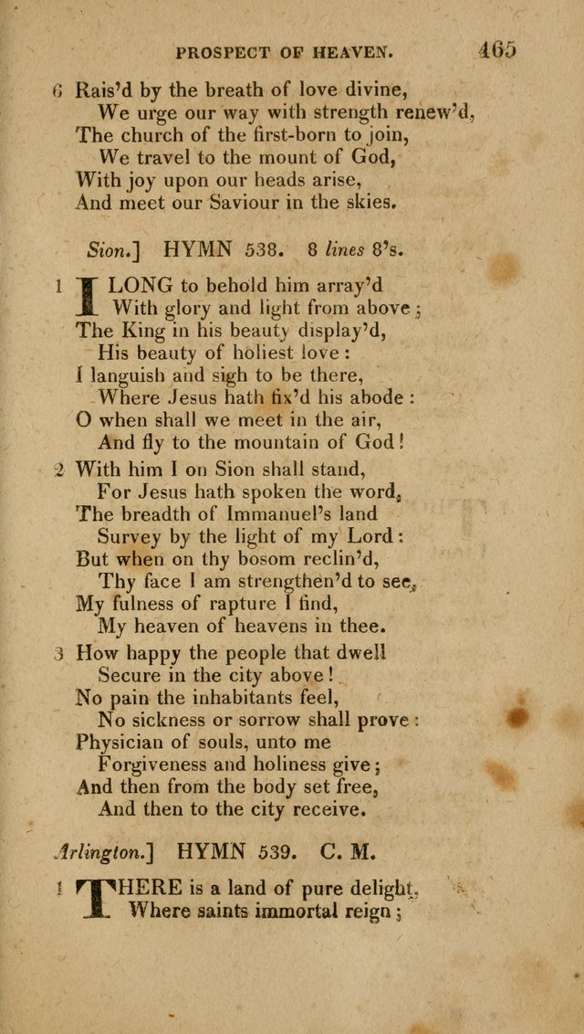 A Collection of Hymns for the Use of the Methodist Episcopal Church: Principally from the Collection of the Rev. John Wesley. M. A. page 470