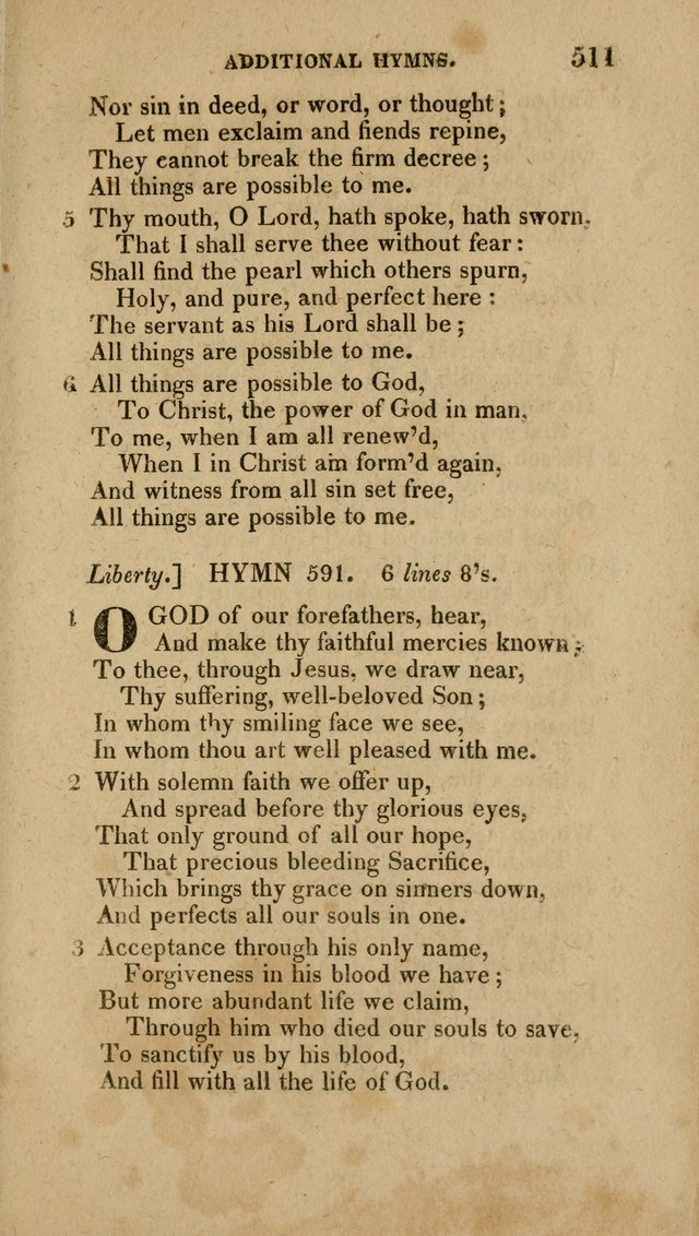 A Collection of Hymns for the Use of the Methodist Episcopal Church: Principally from the Collection of the Rev. John Wesley. M. A. page 516