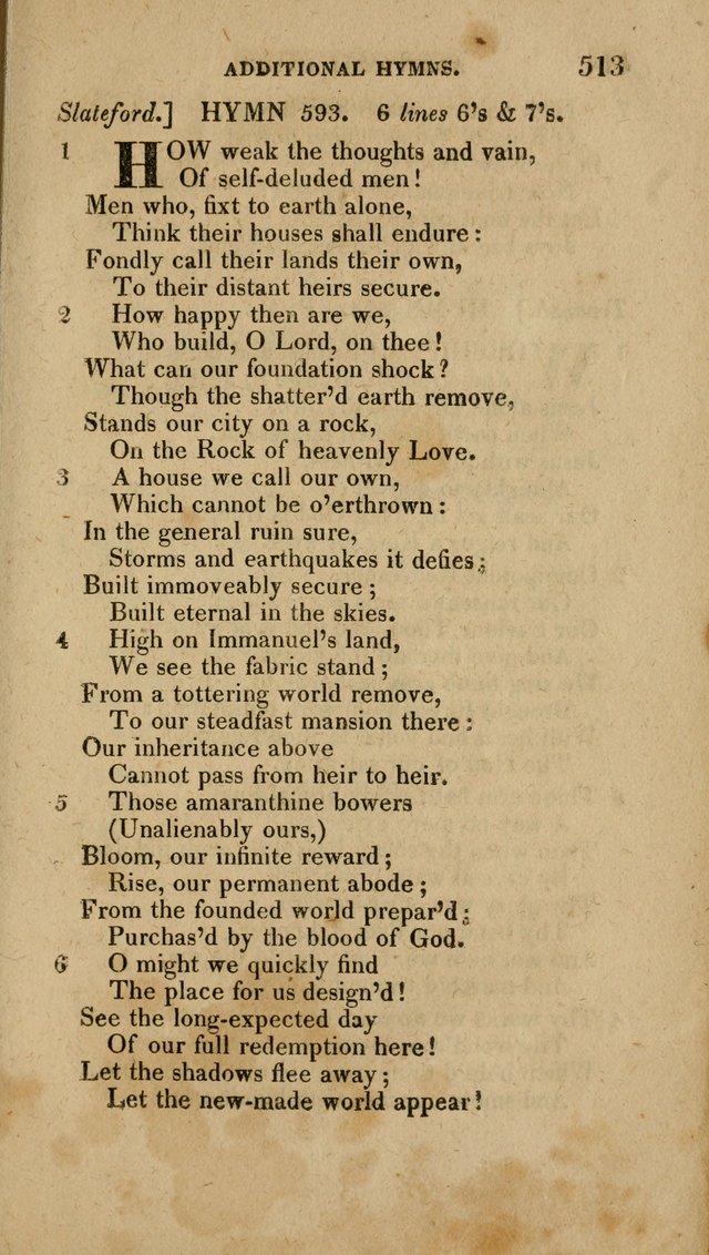 A Collection of Hymns for the Use of the Methodist Episcopal Church: Principally from the Collection of the Rev. John Wesley. M. A. page 518