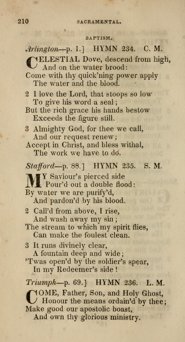 A Collection of Hymns for the Use of the Methodist Episcopal Church: principally from the collection of  Rev. John Wesley, M. A., late fellow of Lincoln College, Oxford; with... (Rev. & corr.) page 210