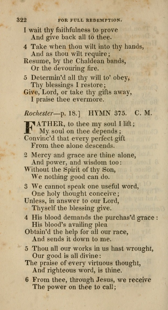 A Collection of Hymns for the Use of the Methodist Episcopal Church: principally from the collection of  Rev. John Wesley, M. A., late fellow of Lincoln College, Oxford; with... (Rev. & corr.) page 322