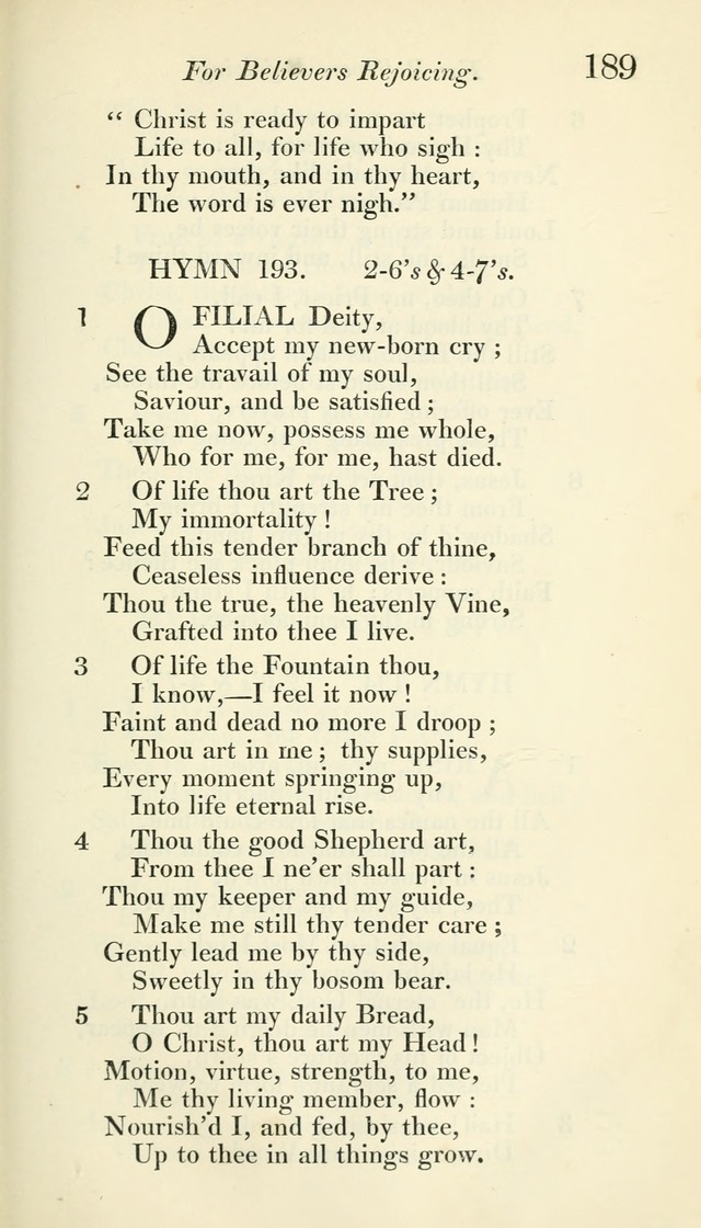 A Collection of Hymns, for the Use of the People Called Methodists, with a Supplement page 191
