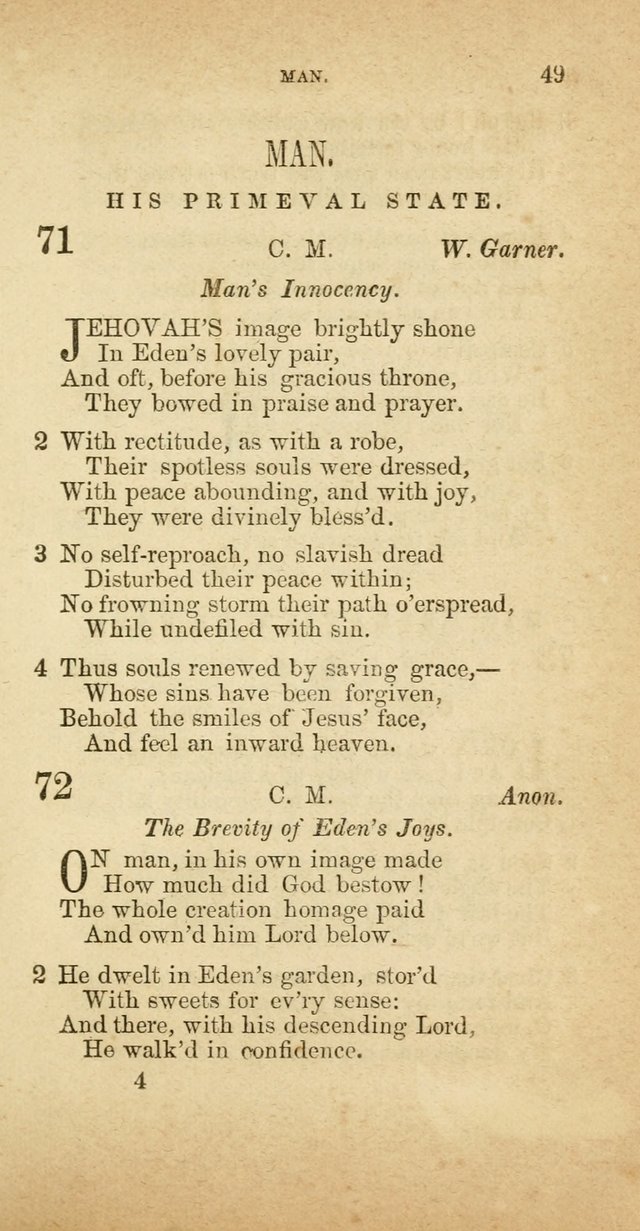 A Collection of Hymns, for the use of the United Brethren in Christ: taken from the most approved authors, and adapted to public and private worship page 49