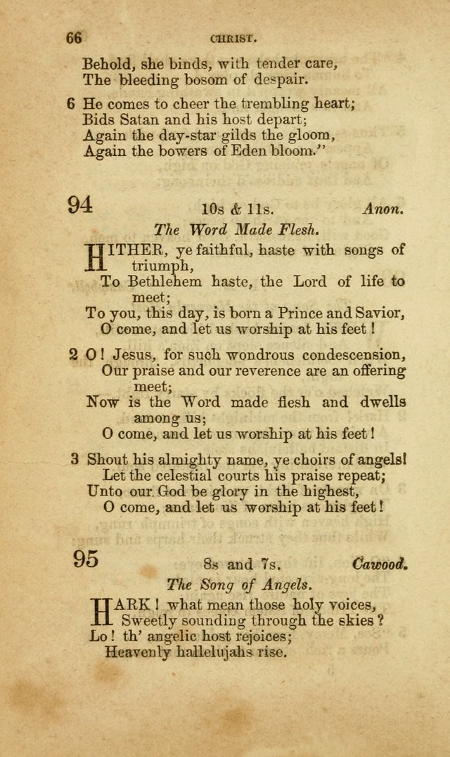 A Collection of Hymns, for the use of the United Brethren in Christ: taken from the most approved authors, and adapted to public and private worship page 66