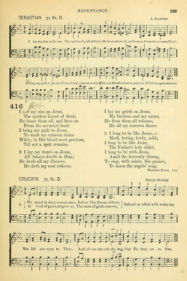 The Church Hymnary: a collection of hymns and tunes for public worship page 209