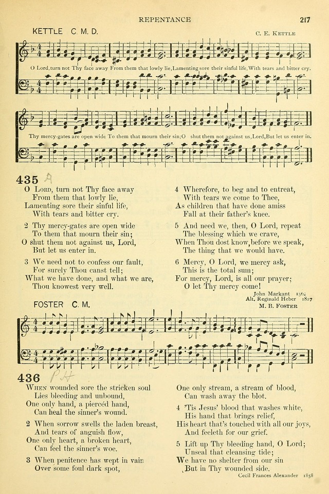 The Church Hymnary: a collection of hymns and tunes for public worship page 217