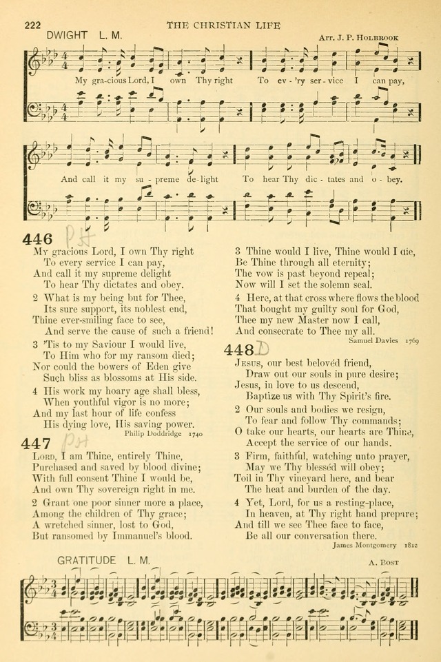 The Church Hymnary: a collection of hymns and tunes for public worship page 222