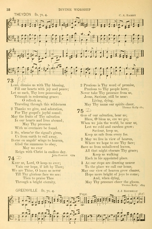 The Church Hymnary: a collection of hymns and tunes for public worship page 38