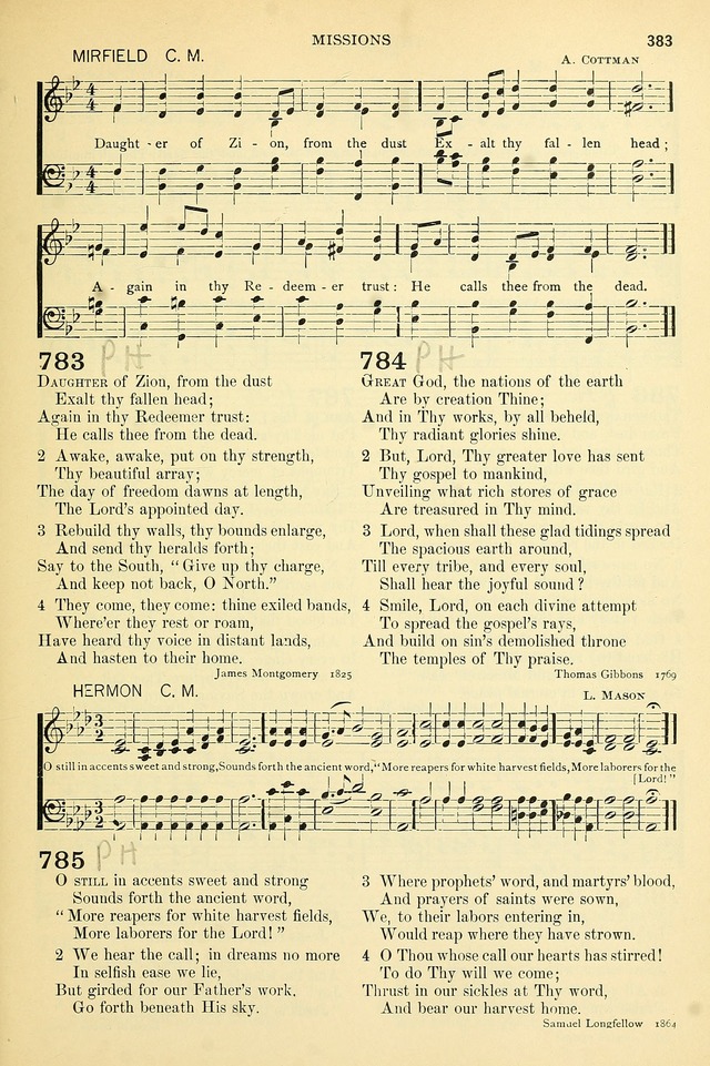The Church Hymnary: a collection of hymns and tunes for public worship page 383