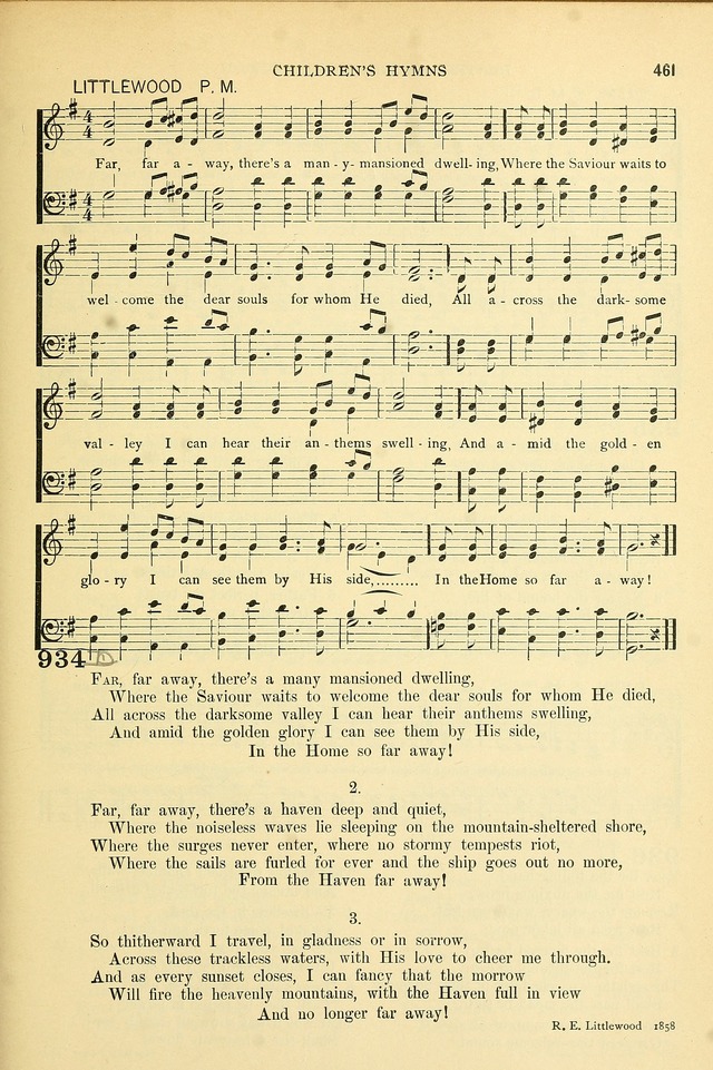 The Church Hymnary: a collection of hymns and tunes for public worship page 461
