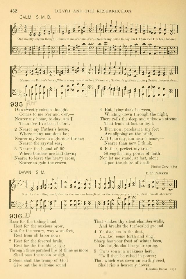 The Church Hymnary: a collection of hymns and tunes for public worship page 462
