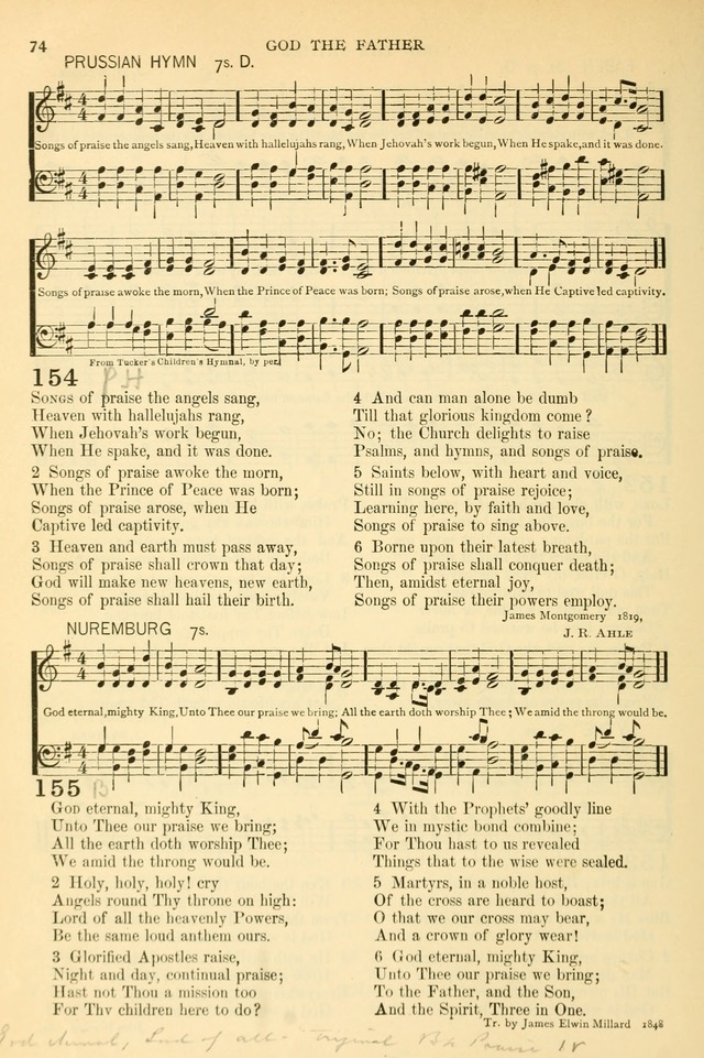 The Church Hymnary: a collection of hymns and tunes for public worship page 74