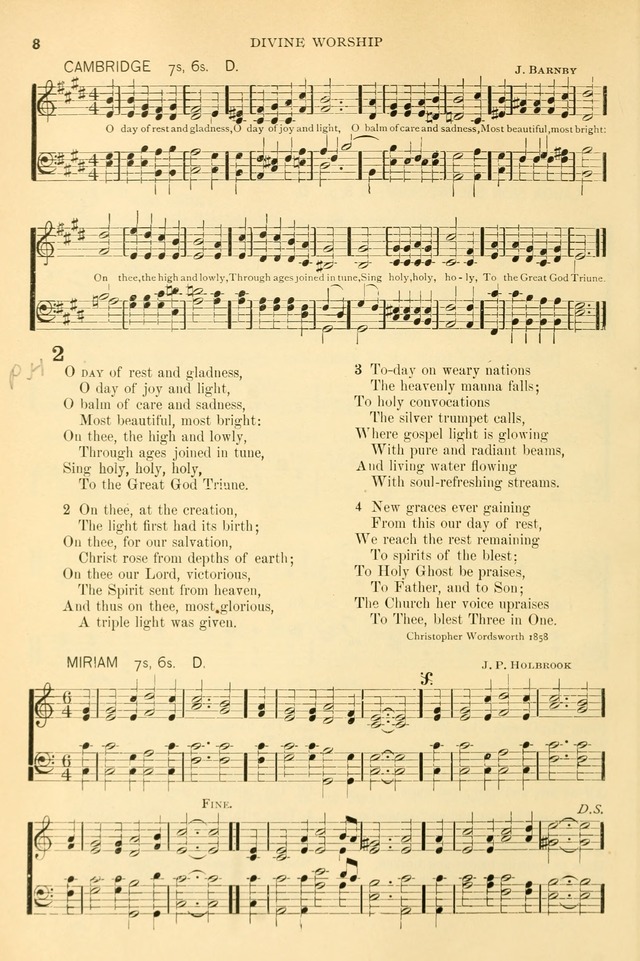 The Church Hymnary: a collection of hymns and tunes for public worship page 8