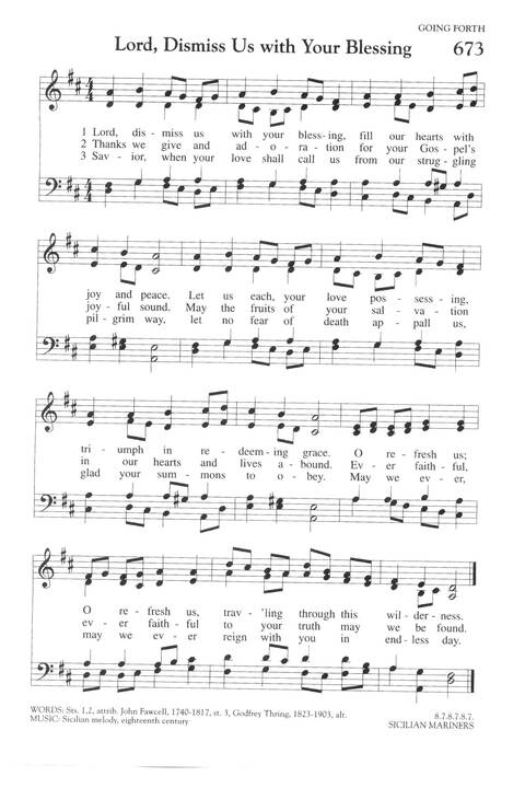The Covenant Hymnal: a worshipbook page 709