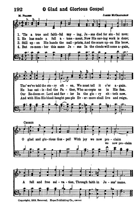 Choice Hymns of the Faith page 178