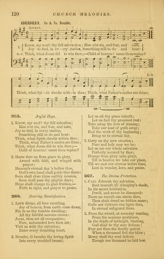 Church Melodies: collection of psalms and hymns, with appropriate music. For the use of congregations. page 120