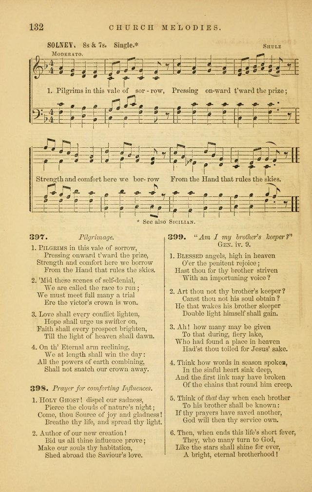 Church Melodies: collection of psalms and hymns, with appropriate music. For the use of congregations. page 132
