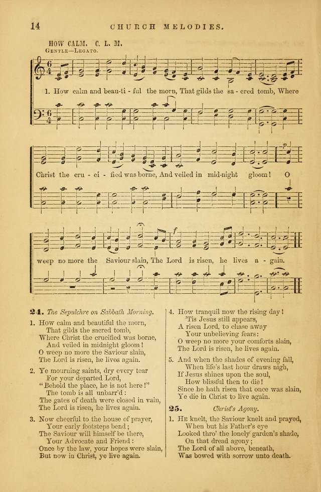 Church Melodies: collection of psalms and hymns, with appropriate music. For the use of congregations. page 14