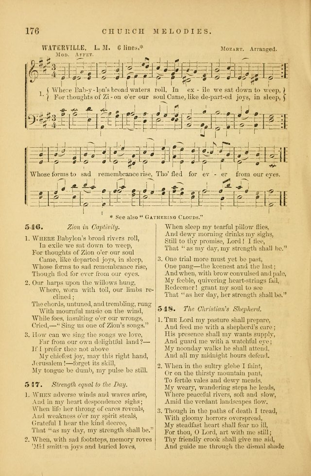 Church Melodies: collection of psalms and hymns, with appropriate music. For the use of congregations. page 176