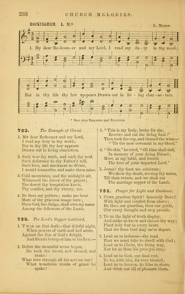 Church Melodies: collection of psalms and hymns, with appropriate music. For the use of congregations. page 238