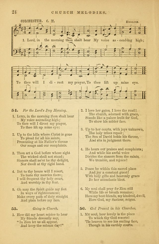 Church Melodies: collection of psalms and hymns, with appropriate music. For the use of congregations. page 24