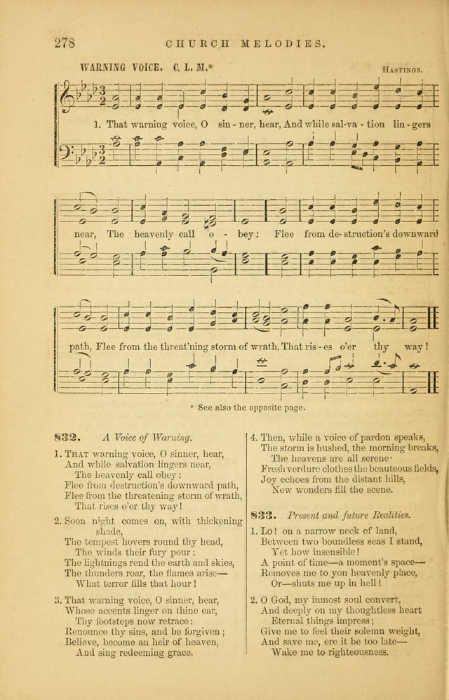 Church Melodies: collection of psalms and hymns, with appropriate music. For the use of congregations. page 280