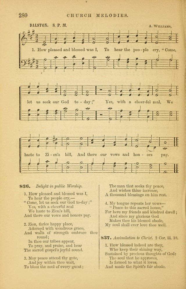 Church Melodies: collection of psalms and hymns, with appropriate music. For the use of congregations. page 282