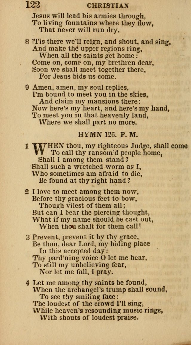 The Camp-Meeting Chorister: or, a collection of hymns and spiritual songs, for the pious of all denominations. To be sung at camp meetings, during revivals of religion, and on other occasions page 124