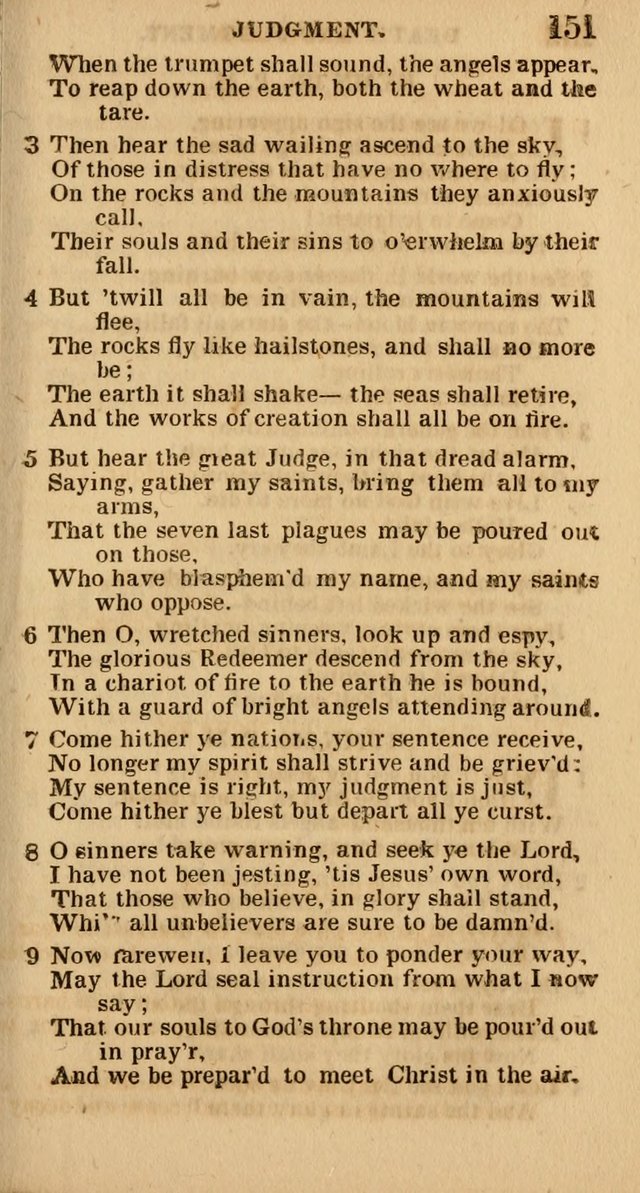 The Camp-Meeting Chorister: or, a collection of hymns and spiritual songs, for the pious of all denominations. To be sung at camp meetings, during revivals of religion, and on other occasions page 153