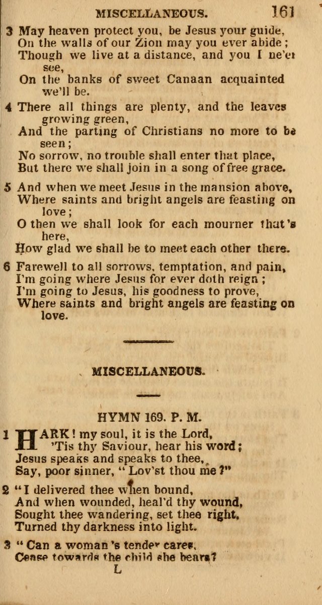 The Camp-Meeting Chorister: or, a collection of hymns and spiritual songs, for the pious of all denominations. To be sung at camp meetings, during revivals of religion, and on other occasions page 163