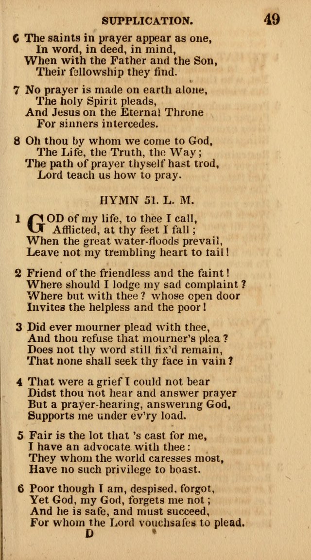 The Camp-Meeting Chorister: or, a collection of hymns and spiritual songs, for the pious of all denominations. To be sung at camp meetings, during revivals of religion, and on other occasions page 49