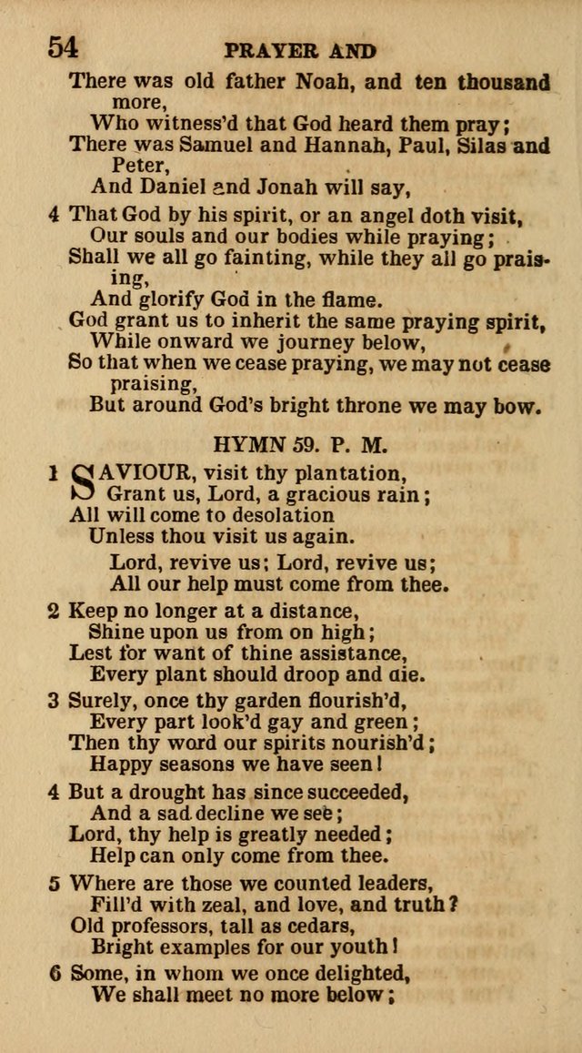 The Camp-Meeting Chorister: or, a collection of hymns and spiritual songs, for the pious of all denominations. To be sung at camp meetings, during revivals of religion, and on other occasions page 54