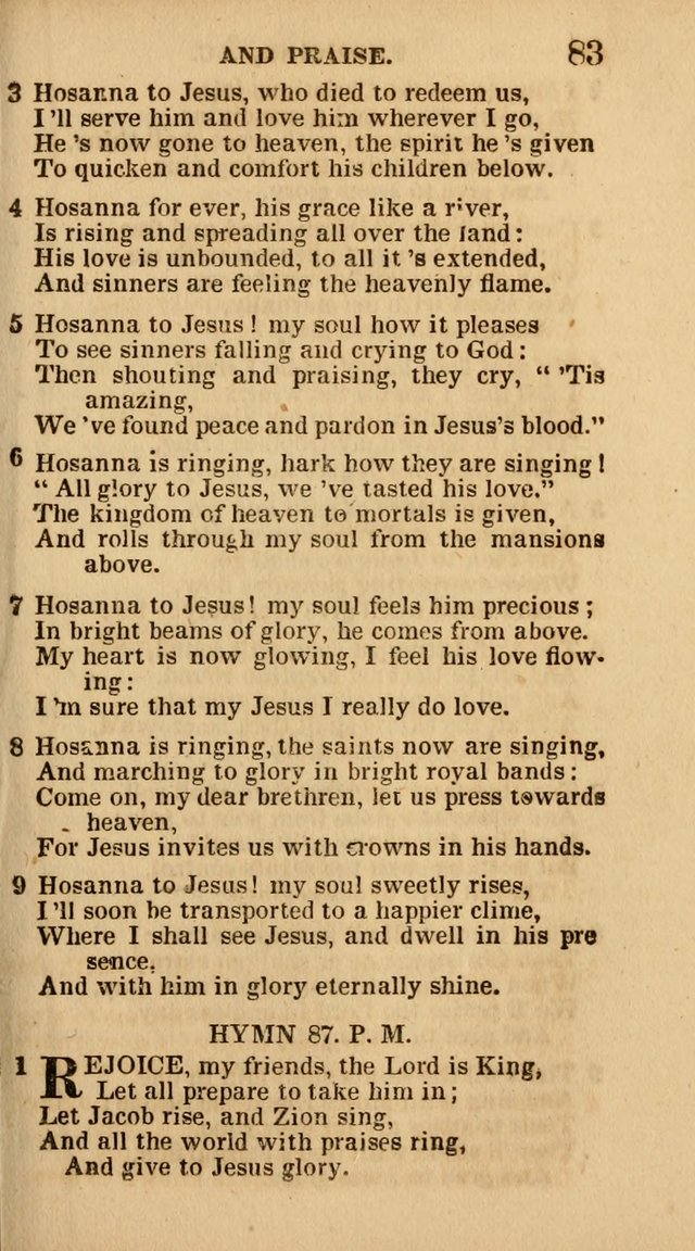 The Camp-Meeting Chorister: or, a collection of hymns and spiritual songs, for the pious of all denominations. To be sung at camp meetings, during revivals of religion, and on other occasions page 85