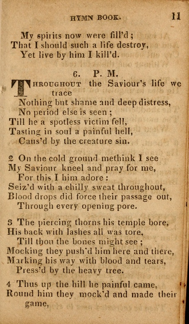 The Camp Meeting Hymn Book: containing the most approved hymns and spiritual songs Used by the Methodist Connexion in the United States page 11