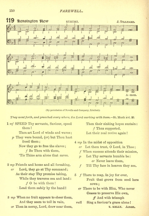 The Church Missionary Hymn Book page 108