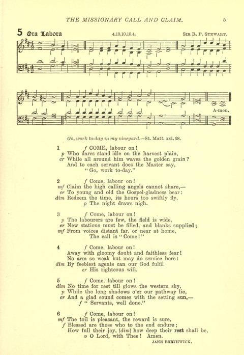 The Church Missionary Hymn Book page 5