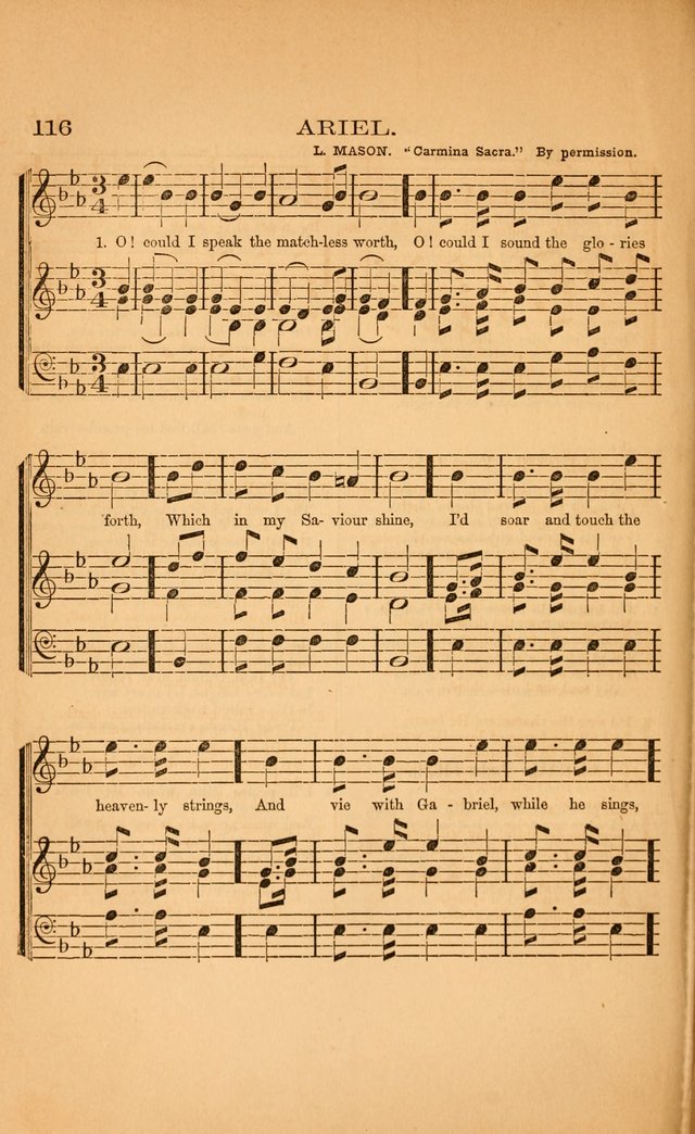Church music: with selections for the ordinary occasions of public and social worship, from the Psalms and hymns of the Presbyterian Church in the United States of America page 116