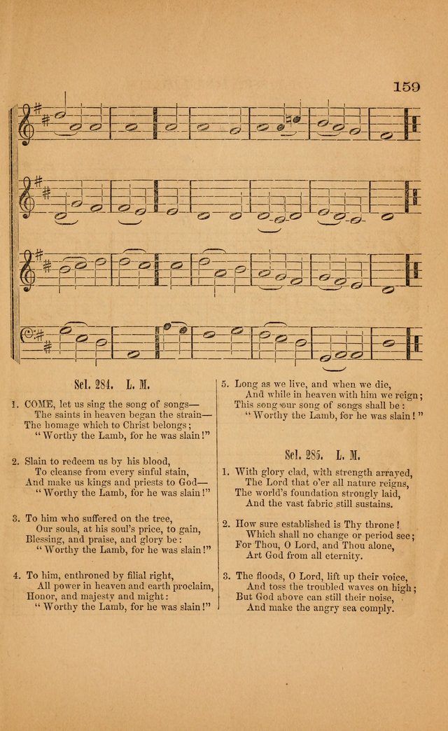 Church music: with selections for the ordinary occasions of public and social worship, from the Psalms and hymns of the Presbyterian Church in the United States of America page 159