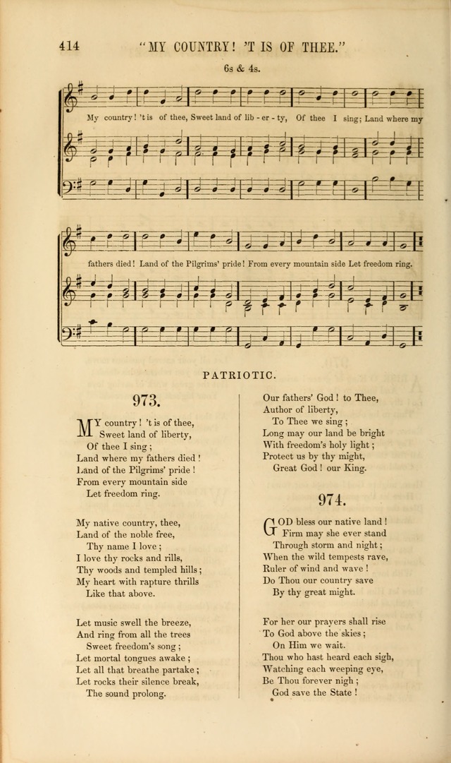 Church Pastorals, hymns and tunes for public and social worship page 414