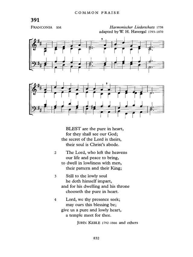 Common Praise: A new edition of Hymns Ancient and Modern page 833