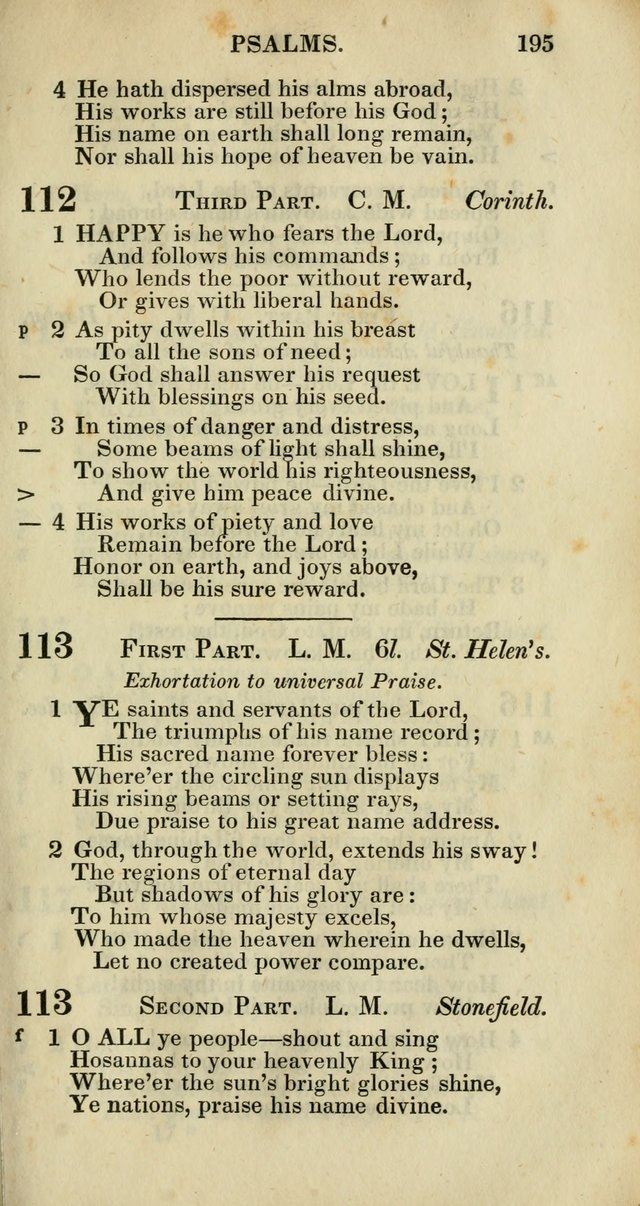 Church Psalmody: a Collection of Psalms and Hymns adapted to public worship page 198