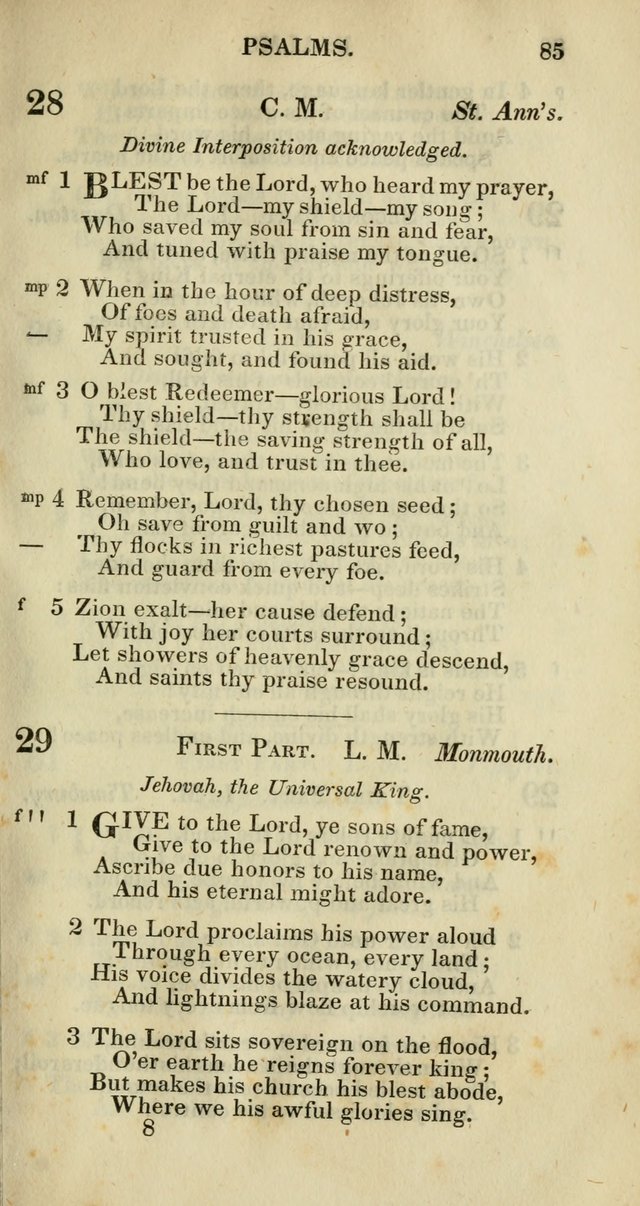 Church Psalmody: a Collection of Psalms and Hymns adapted to public worship page 88