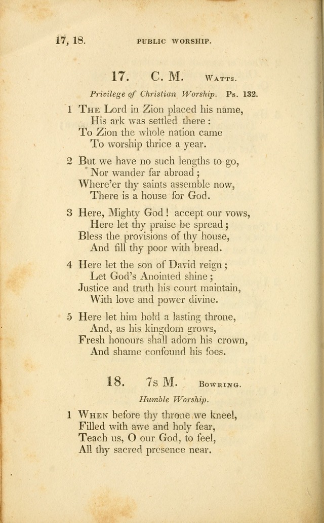 A Collection of Psalms and Hymns for Christian Worship. (3rd ed.) page 14
