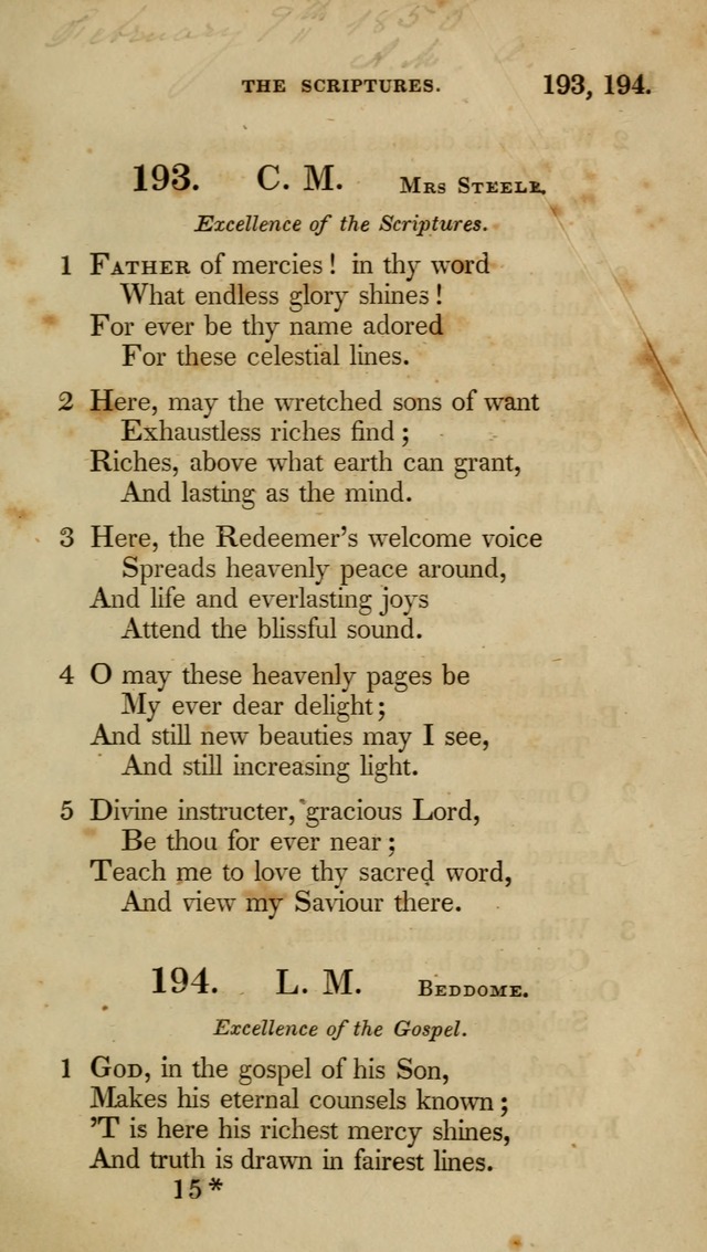 A Collection of Psalms and Hymns for Christian Worship (6th ed.) page 143