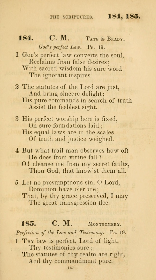 A Collection of Psalms and Hymns for Christian Worship. (45th ed.) page 167