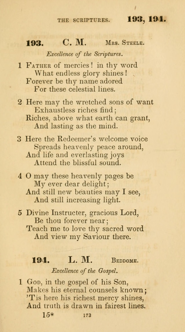 A Collection of Psalms and Hymns for Christian Worship. (45th ed.) page 173