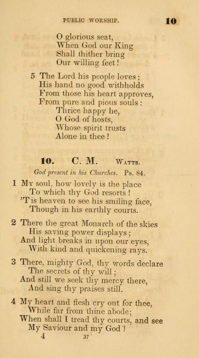 A Collection of Psalms and Hymns for Christian Worship. (45th ed.) page 37