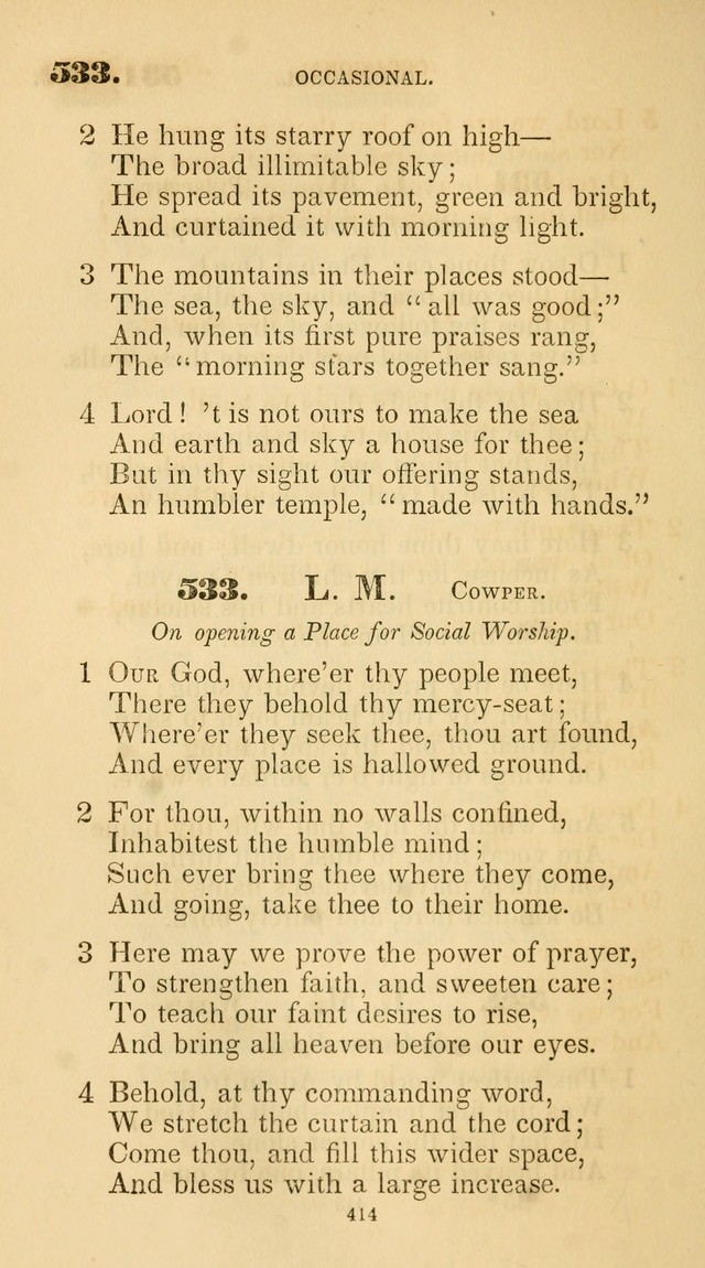 A Collection of Psalms and Hymns for Christian Worship. (45th ed.) page 414