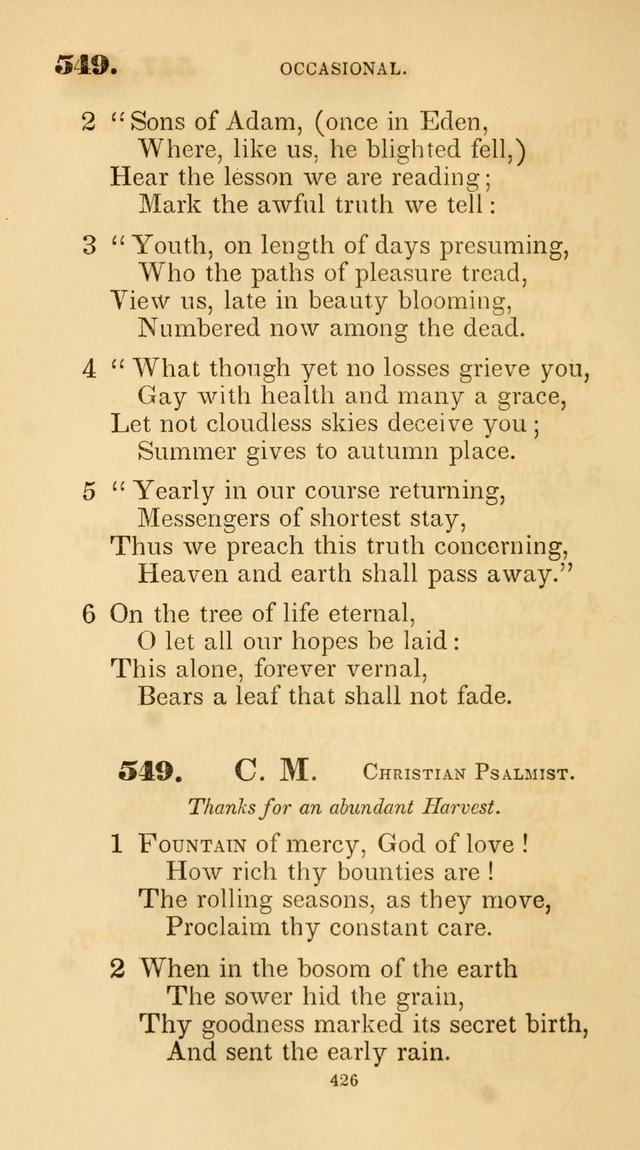 A Collection of Psalms and Hymns for Christian Worship. (45th ed.) page 426